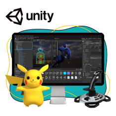 Мир игр на Unity 2D на популярном движке + AI-помощники - КИБЕРшкола программирования для детей, компьютерные курсы для школьников, начинающих и подростков - KIBERone г. Тверской