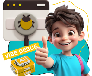 Тестирование & Vibe Debug. Охотники за багами - КИБЕРшкола программирования для детей, компьютерные курсы для школьников, начинающих и подростков - KIBERone г. Тверской